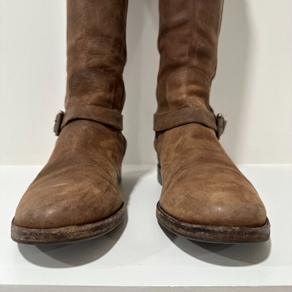 Cole Haan Nike Air Women’s Brown Leather Riding Boots Size 8 - Picture 4 of 11